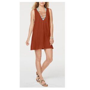 California Waves Juniors' Lattice Cover-up Dress-S